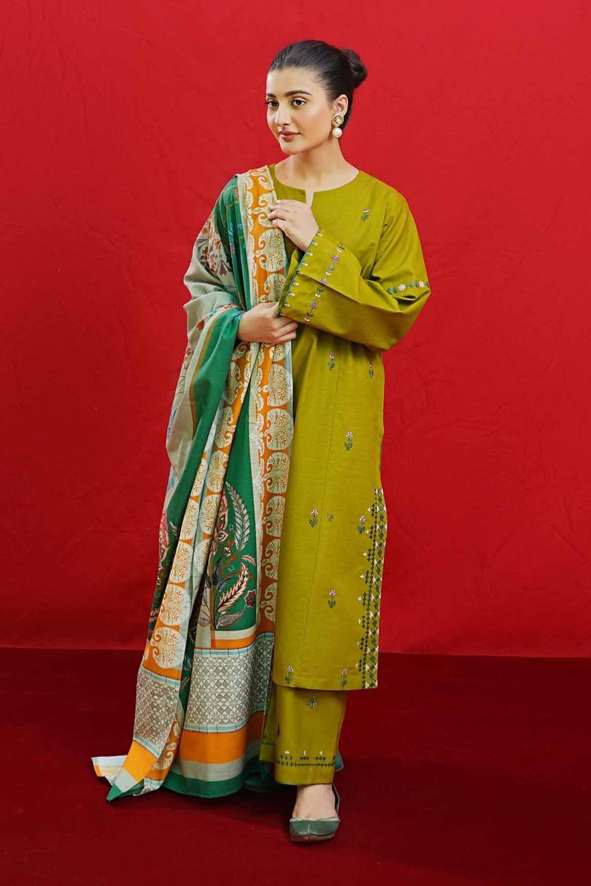 Grace Inspired 3PC Embroidered Lawn Suit