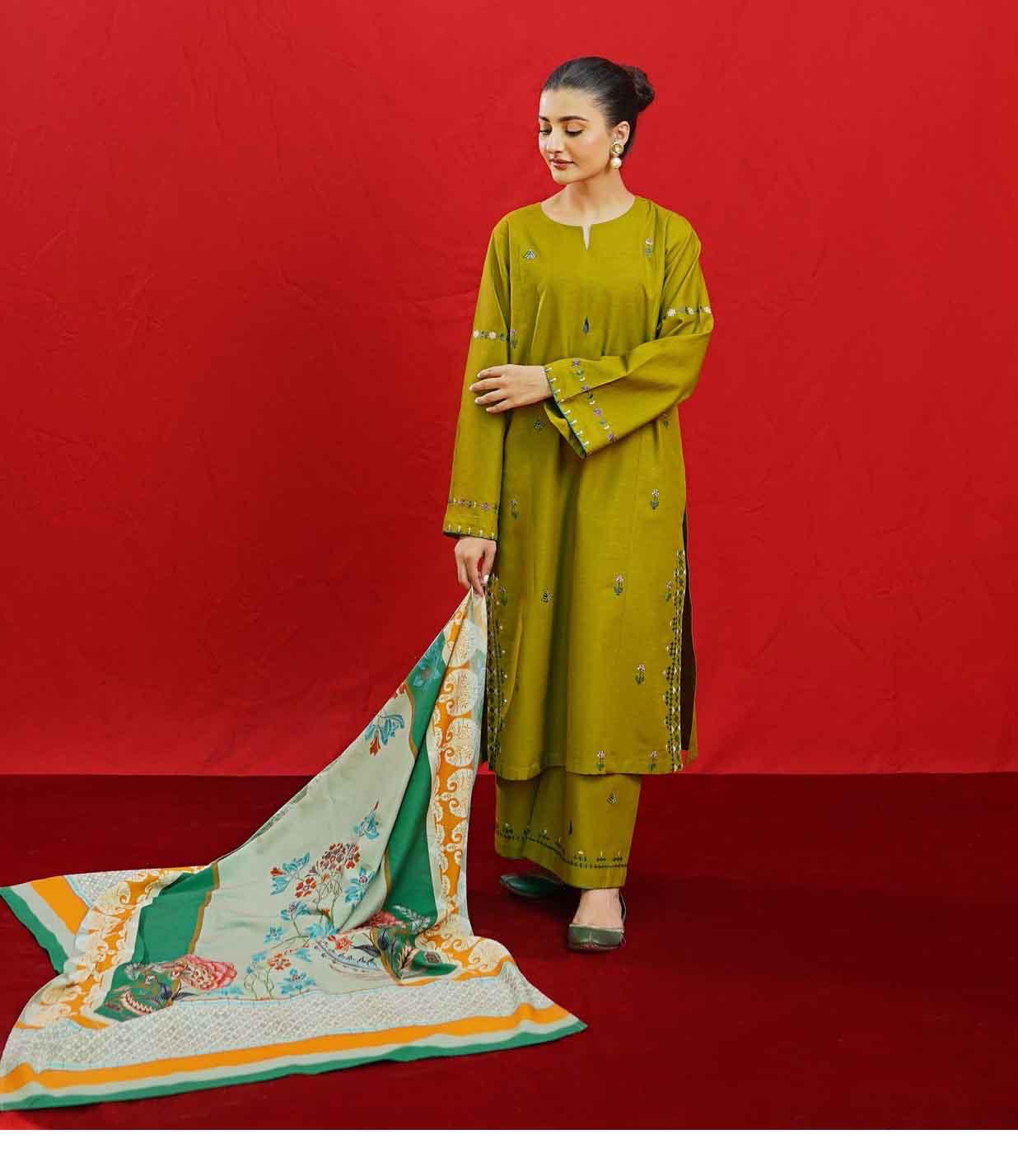 Grace Inspired 3PC Embroidered Lawn Suit