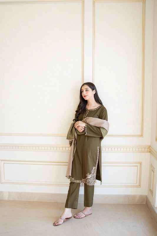 URE LAWN 3PC EMBROIDERED