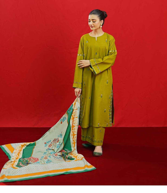 💛 Grace Inspired 3PC Embroidered Lawn Suit ✨
