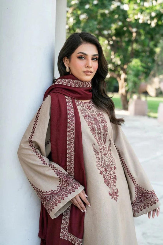 Baroque 3PC Lawn Embroidered Suit