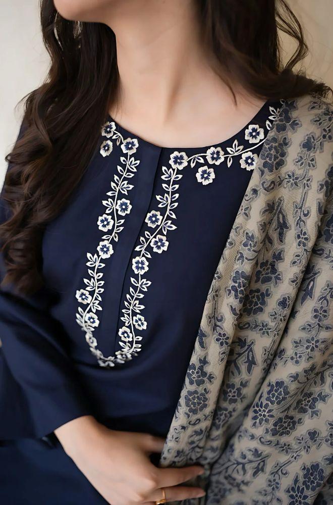 AISLING! ✨ 3PC Dhanak Embroidered Lawn