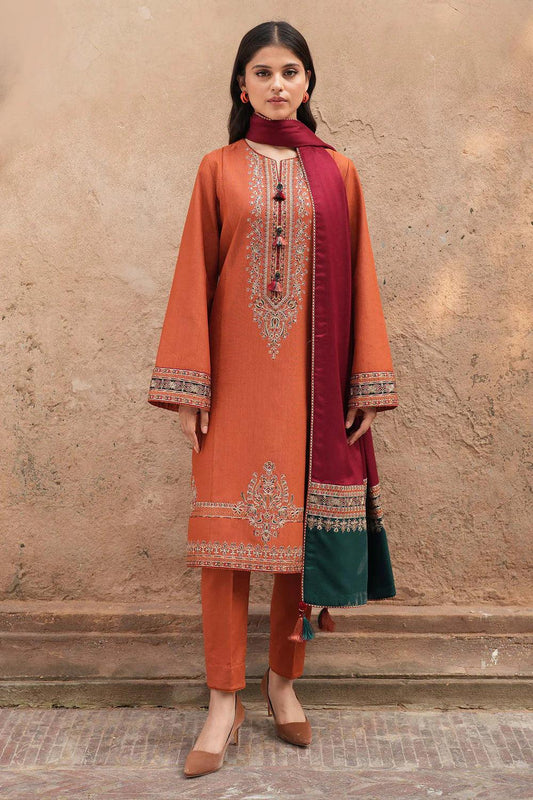 Delia Embroidered Unstitched 3PC Suit ✨